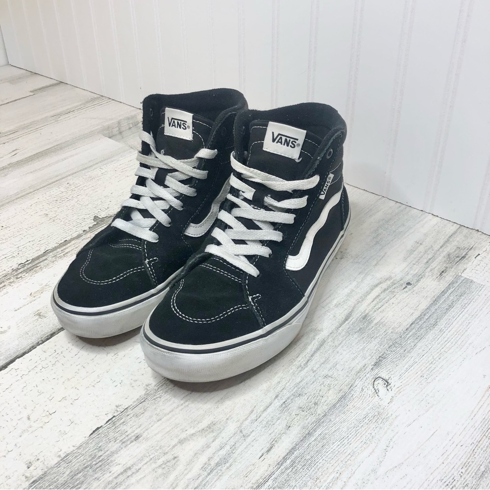 Vans Suede/Canvas Black White High Top